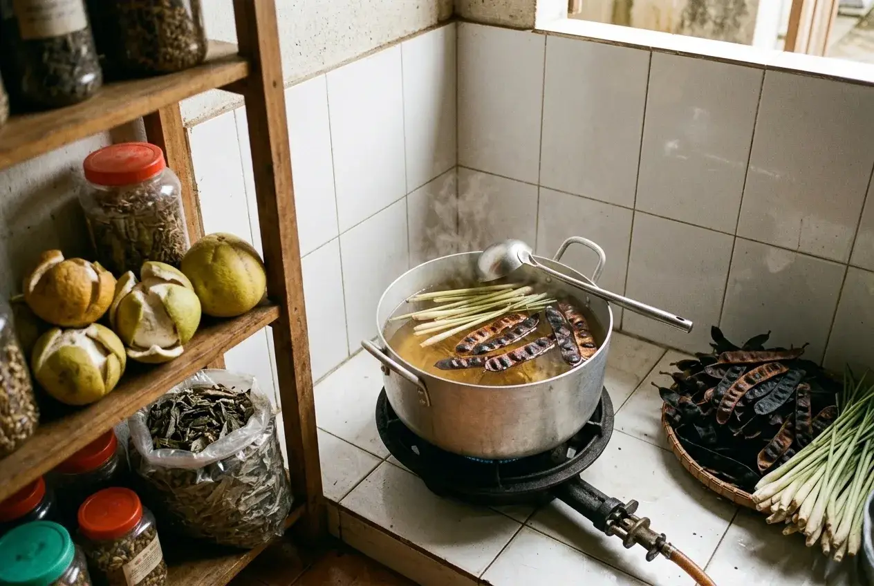 Bốn giường, một bếp nấu lá 1
