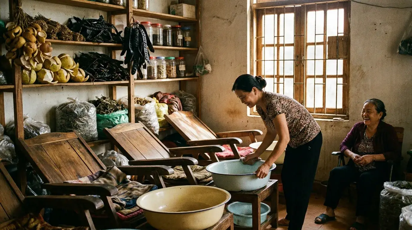 Thảo Mộc Bến Ngự — Gội đầu nước lá, ngâm chân thuốc bắc, tính theo lượt